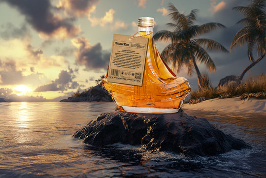 Golden Mutiny , Flavored Rum – Panama-Rum, gereift in Jamaika-Fässern, in der dekorativen Schiffsflasche. 40 % Vol., 500 ml Flasche von Universe Spirits